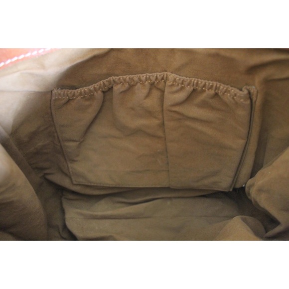 Patricia Nash Cognac Leather Shoulder Bag Preowned Neutral Cherry Cognac… - Picture 12 of 14